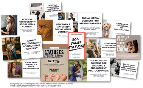Social Media Prewritten Content Bundle For Photographers, Over 5000+ Posts!