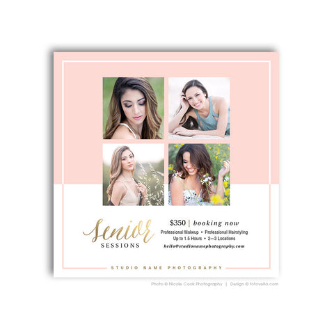Senior Photography Marketing Template - Digital Marketing Template - SIGNATURE 3 - 1574
