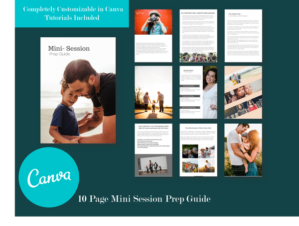 Mini Session Client Prep Guide For Canva Client Guide Magazine Templa