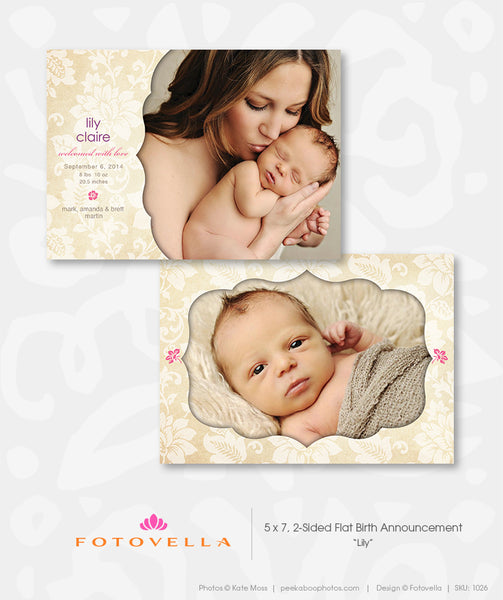 32 Birth Announcement Template Bundle for Photographers, PSD