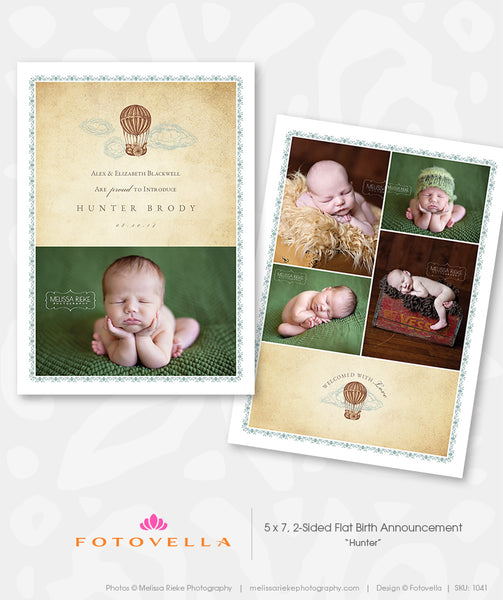 32 Birth Announcement Template Bundle for Photographers, PSD