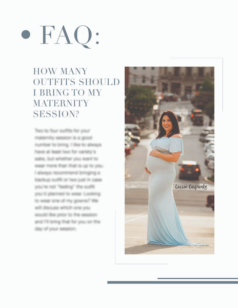 Maternity Client Guide | Maternity Welcome Packet | PSD Templates