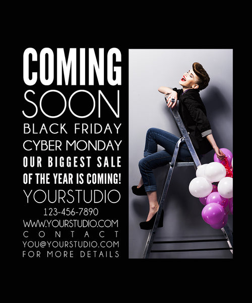 Sale Graphics for Photographers for Email and Facebook Marketing