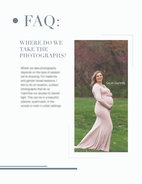 Maternity Client Guide | Maternity Welcome Packet | PSD Templates