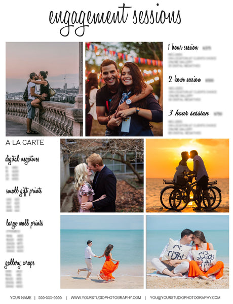 Photographer Pricing Template Pages