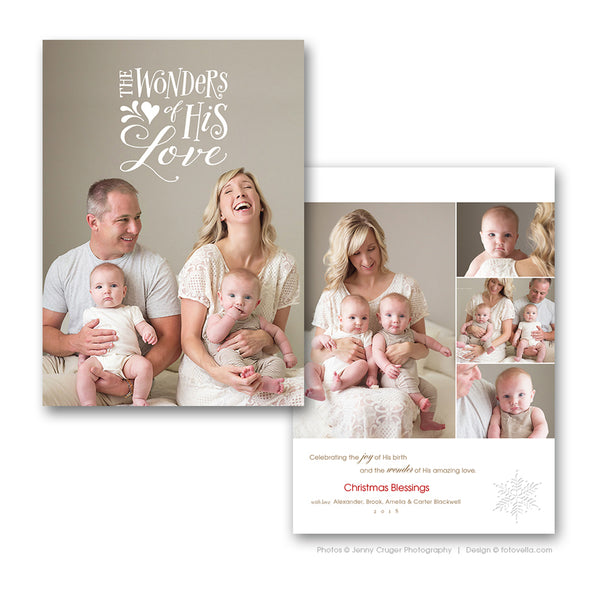 75 Christmas Card Template Bundle for Photographers, PSD, Holiday Cards