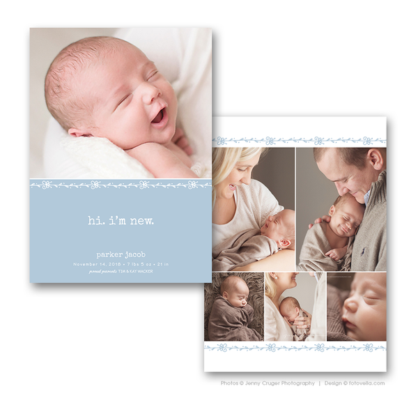 32 Birth Announcement Template Bundle for Photographers, PSD