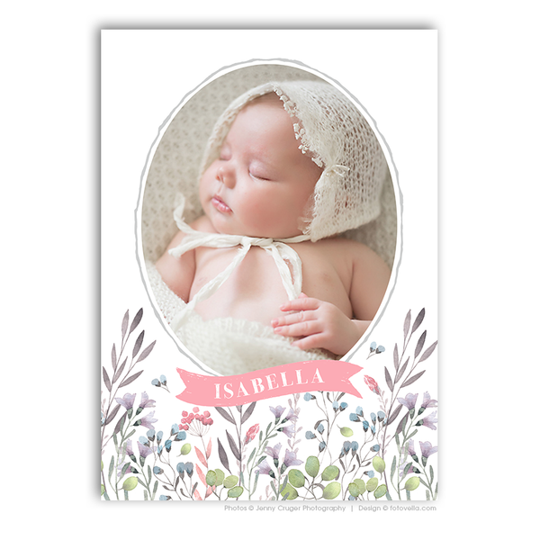 32 Birth Announcement Template Bundle for Photographers, PSD