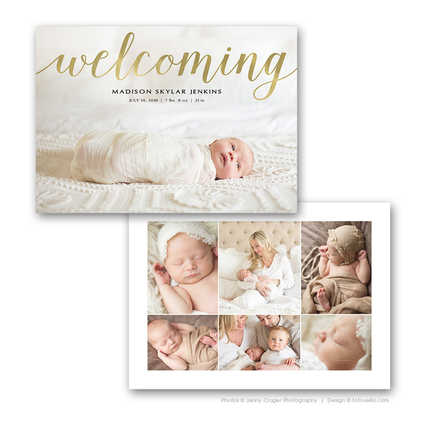 32 Birth Announcement Template Bundle for Photographers, PSD