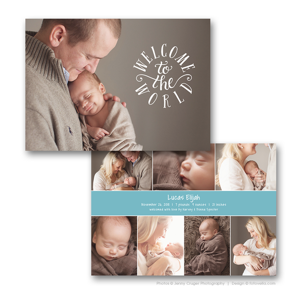 32 Birth Announcement Template Bundle for Photographers, PSD