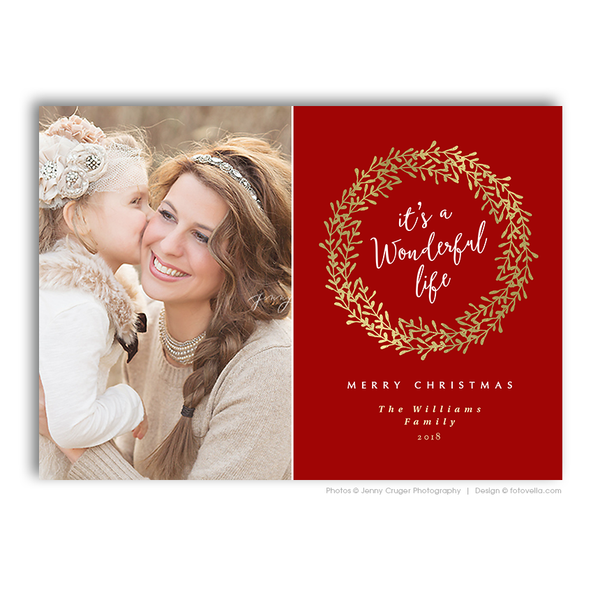 75 Christmas Card Template Bundle for Photographers, PSD, Holiday Cards