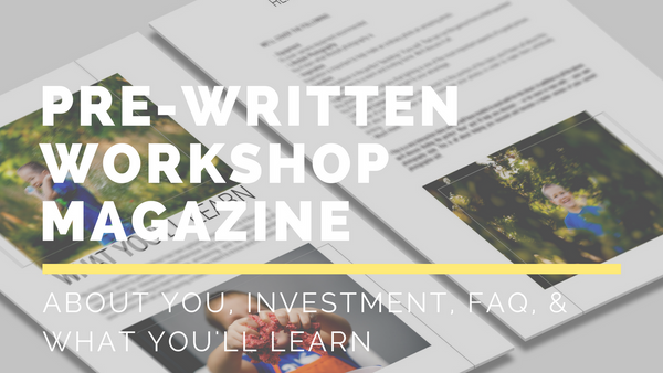 Workshop Kit: Everything You Need to Teach A Photography Workshop to Mom's | Take Better Photos of Your Children