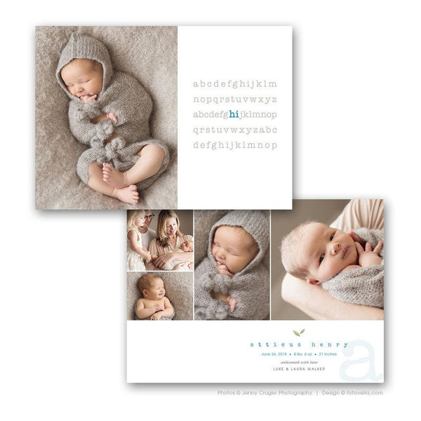 32 Birth Announcement Template Bundle for Photographers, PSD