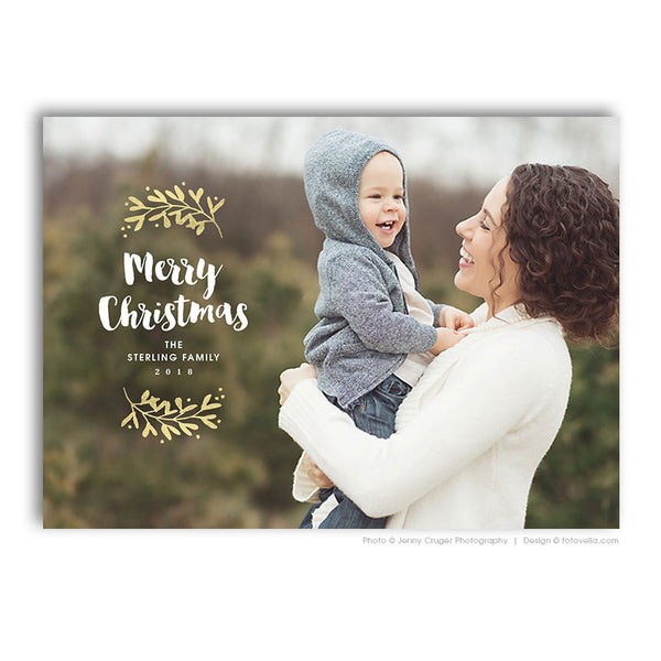 75 Christmas Card Template Bundle for Photographers, PSD, Holiday Cards