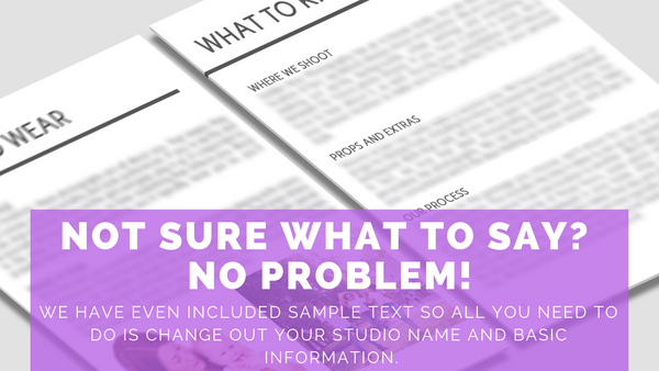 Family Photography Client Guide | Welcome Packet Template