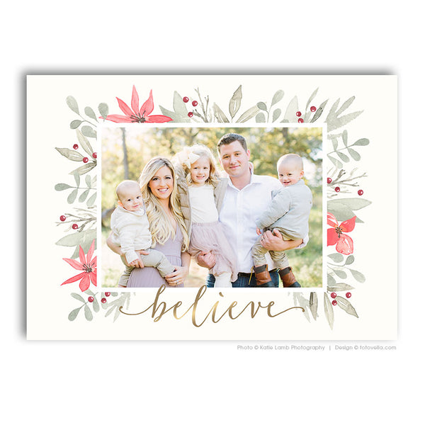 75 Christmas Card Template Bundle for Photographers, PSD, Holiday Cards