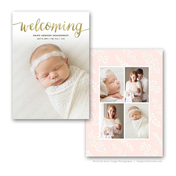 32 Birth Announcement Template Bundle for Photographers, PSD