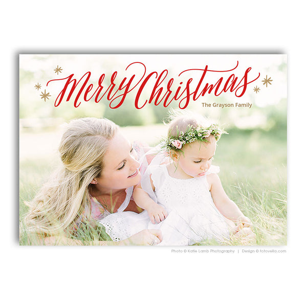 75 Christmas Card Template Bundle for Photographers, PSD, Holiday Cards