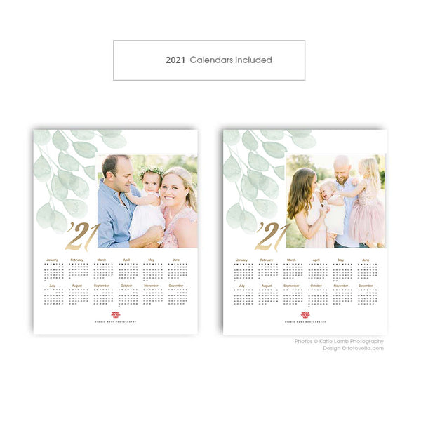 * BUNDLE* 2021 Calendar Templates for Photographers