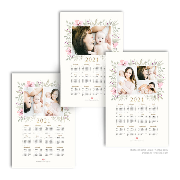 * BUNDLE* 2021 Calendar Templates for Photographers