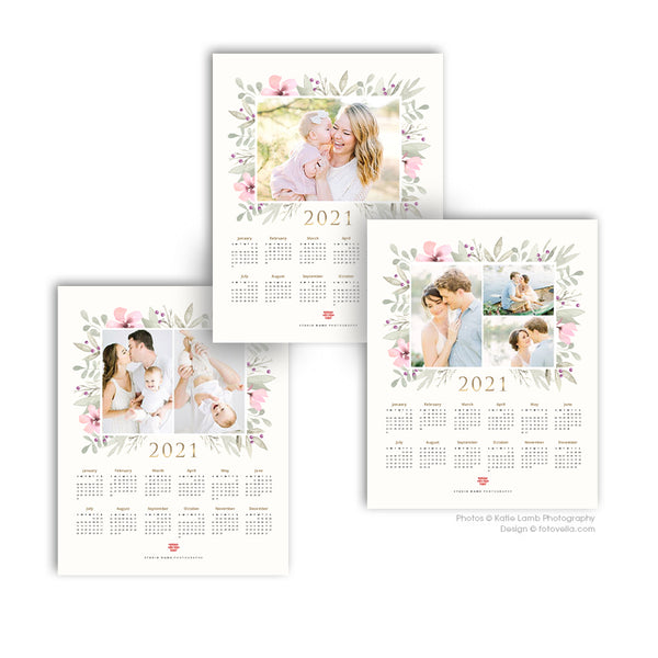 * BUNDLE* 2021 Calendar Templates for Photographers