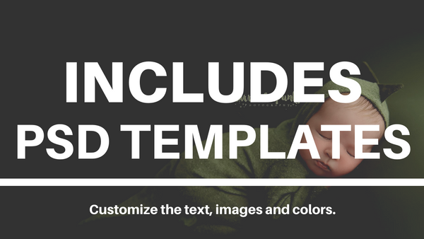 Newborn Photography Client Guide | Newborn Welcome Packet Template | PSD Template
