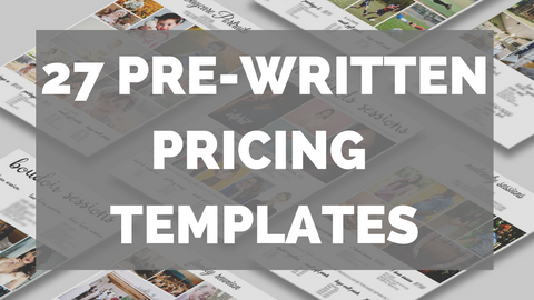 Photographer Pricing Template Pages
