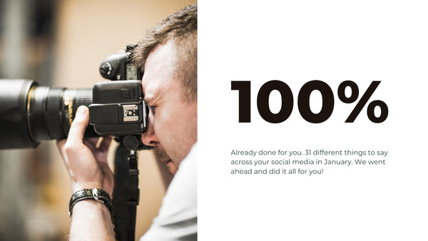 January Social Media Content for Photographers *Copy-Paste-Post*  Already done for you!