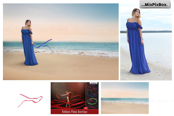 Photo Overlay Bundle: Beach Backgrounds, Dirt Explosion, Stadium Light, Animal Overlays, Ribbon, Floral + more!