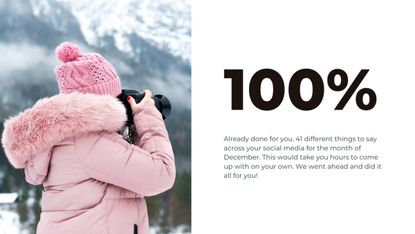 December Social Media Content for Photographers *Copy-Paste-Post*  Already done for you!