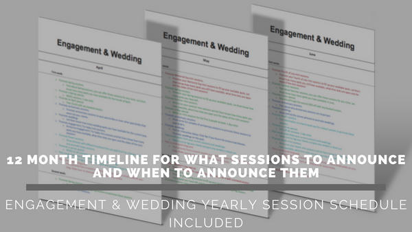 Yearly Session Schedule Toolkit: A full year's worth of sessions and when to run them!
