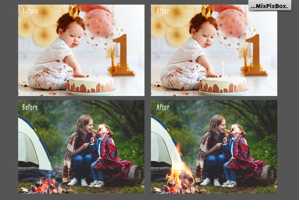 1700+ Photo Overlays, Long Exposure, Glitter, Number Balloons, Digital Papers + More!