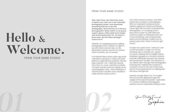 Portrait Client Guide, Welcome Packet Template, Magazine Template