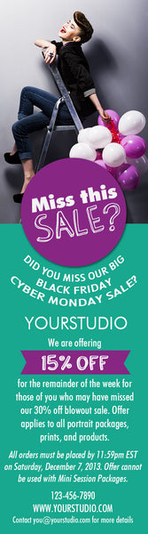 Sale Graphics for Photographers for Email and Facebook Marketing