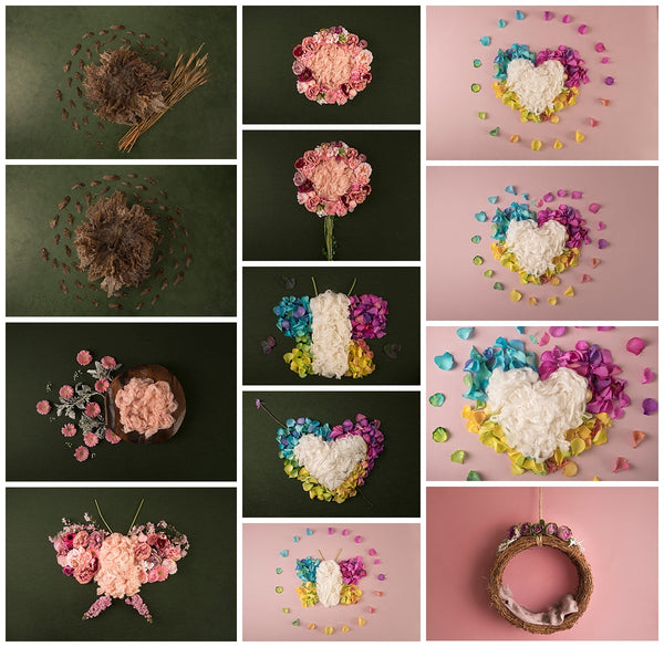Precious Newborn Girl Backdrop Collection {Includes 35 Backdrops}