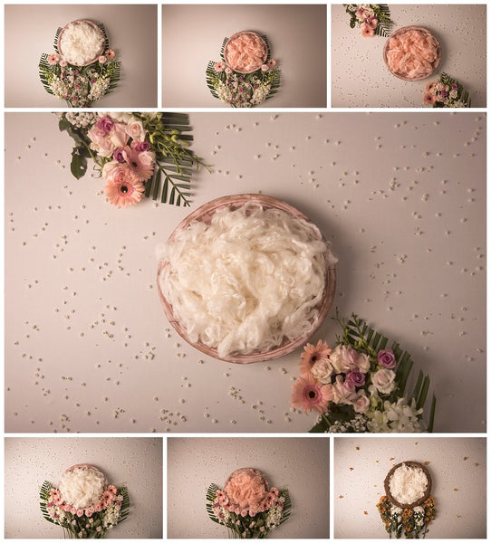 Digital newborn backdrops for girls