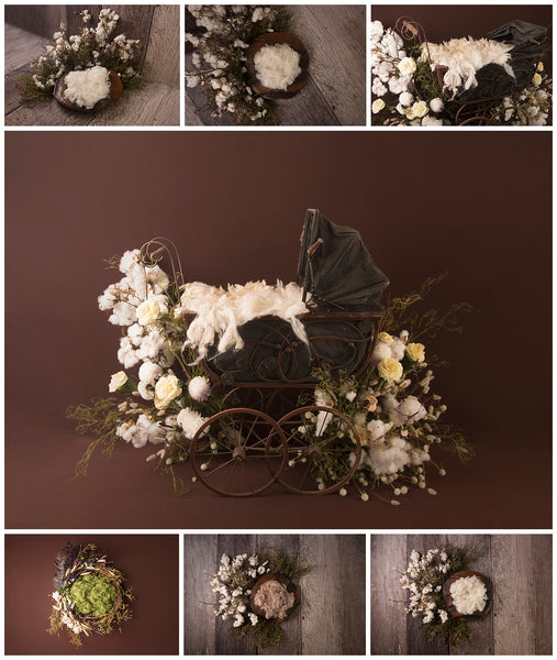 Itty Bitty Newborn Girl Backdrop Collection {Includes 35 Backdrops}