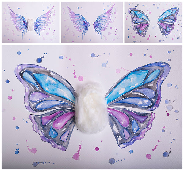 Newborn Watercolor Digital Backdrop Bundle