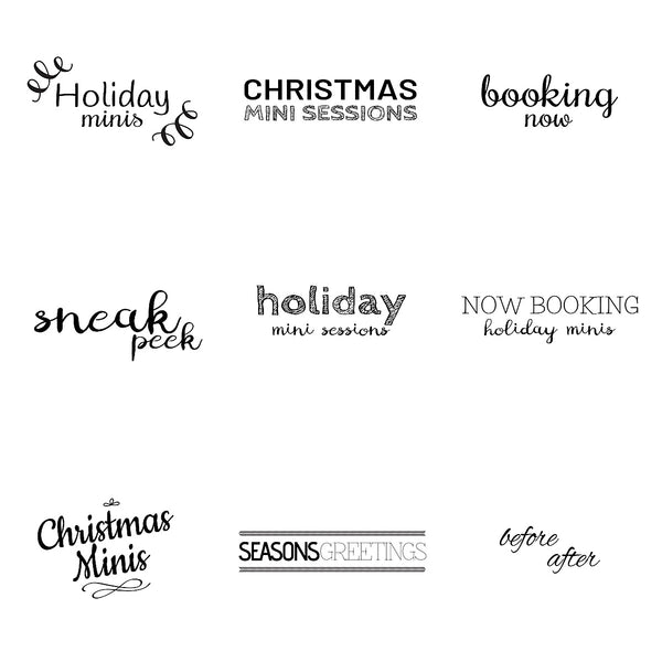 89 Holiday Text Overlays