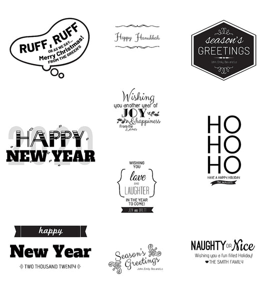 89 Holiday Text Overlays