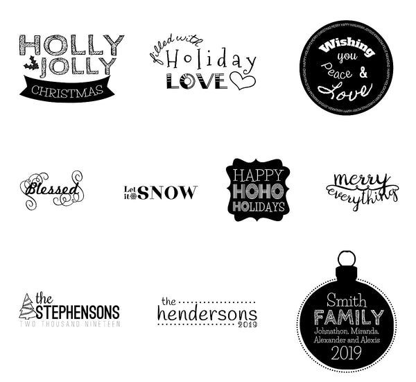 89 Holiday Text Overlays