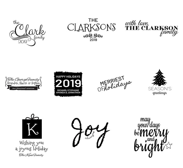 89 Holiday Text Overlays