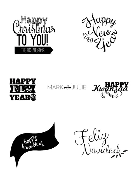 89 Holiday Text Overlays