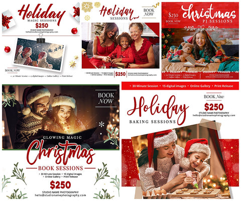 Holiday Mini Session Marketing Template Bundle for Photographers Bundle 3