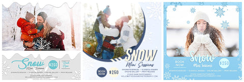 Snow Mini Session Marketing Template Bundle for Photographers