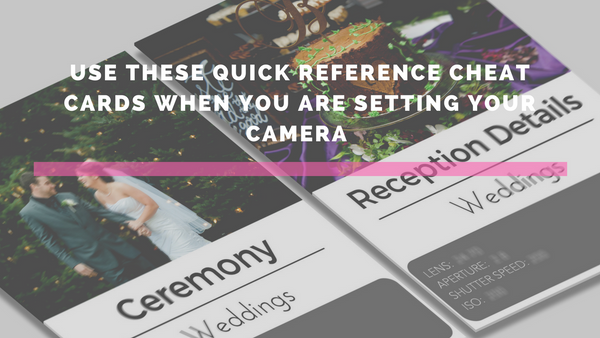 Quick Reference Cheat Cards for Weddings