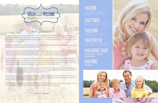 Mini Session Welcome Packet Template {1st Edition}