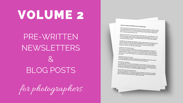 Volume 2! Newsletter & Blog Content Articles for Photographers