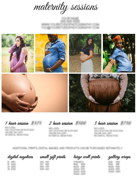 Photographer Pricing Template Pages