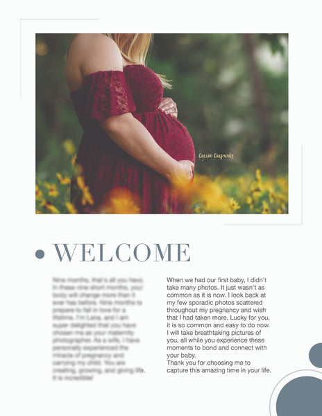 Maternity Client Guide | Maternity Welcome Packet | PSD Templates